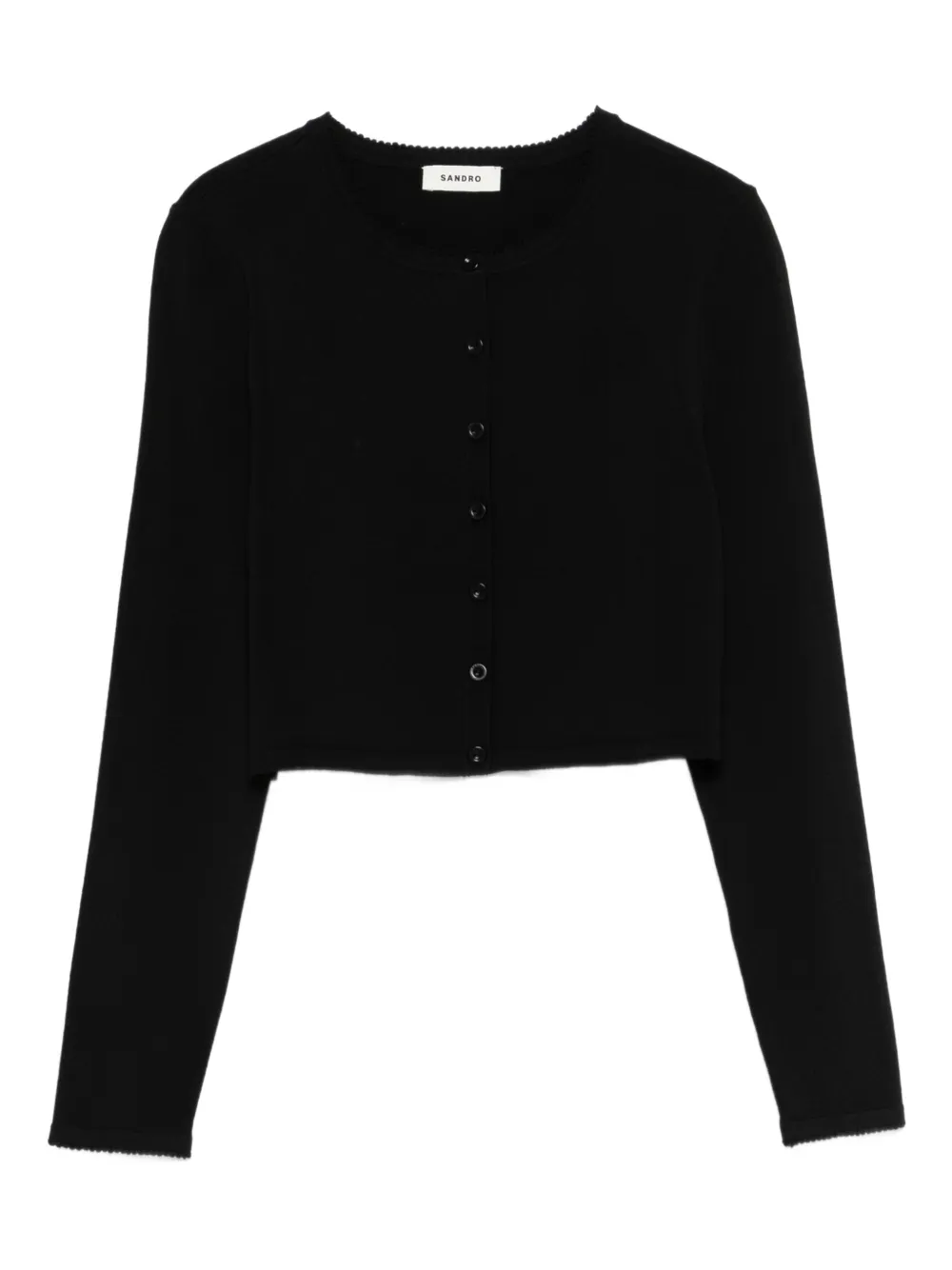 SANDRO Cropped-Cardigan - Schwarz