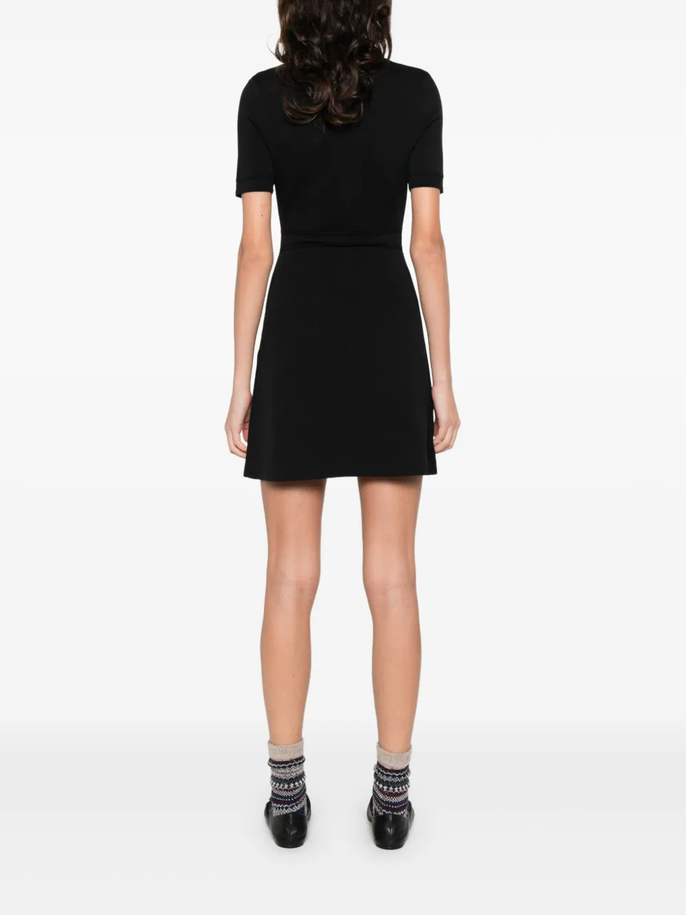 SANDRO Mini-jurk met knoopdetail Zwart