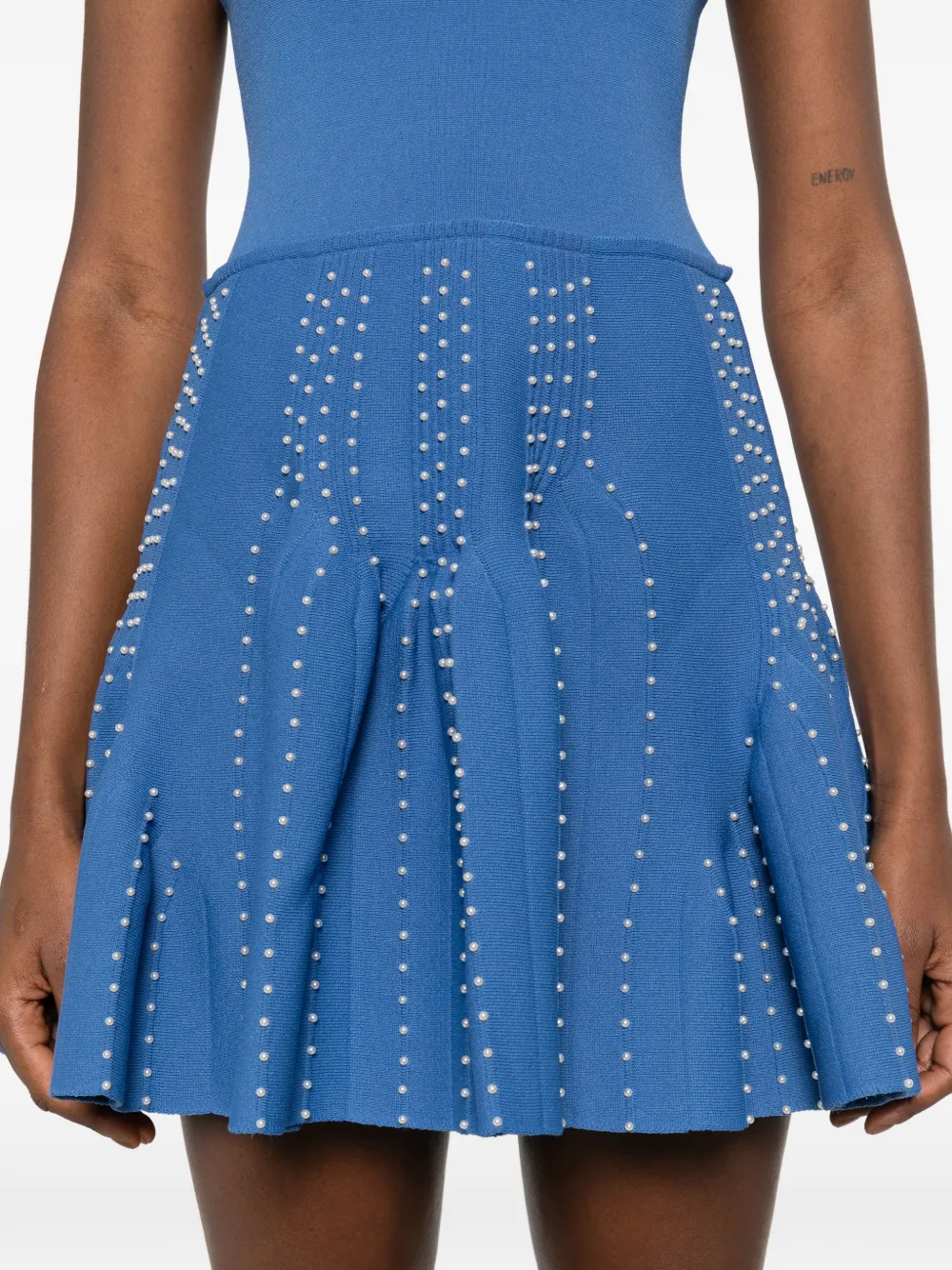 SANDRO Mini-jurk met diepe ronde hals Blauw