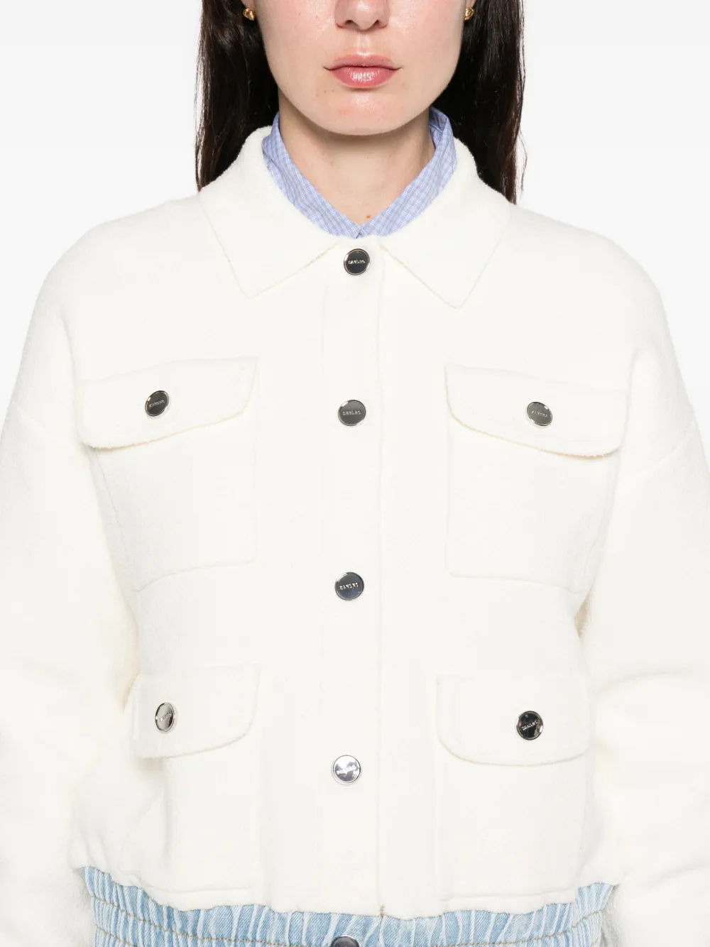 SANDRO Vest met lange mouwen Beige