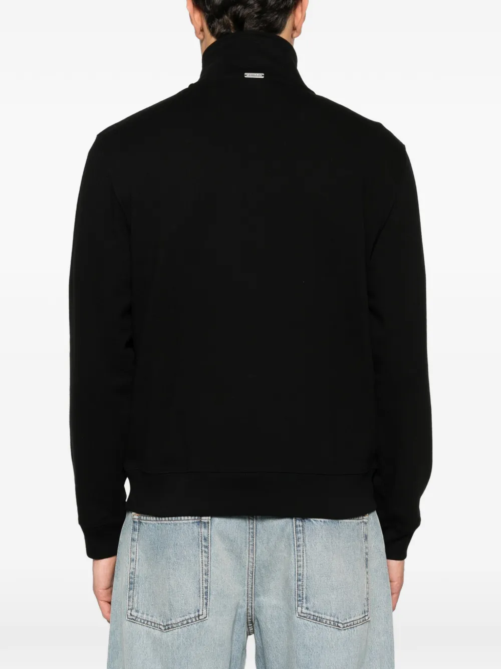 SANDRO Katoenen sweater met rits Zwart