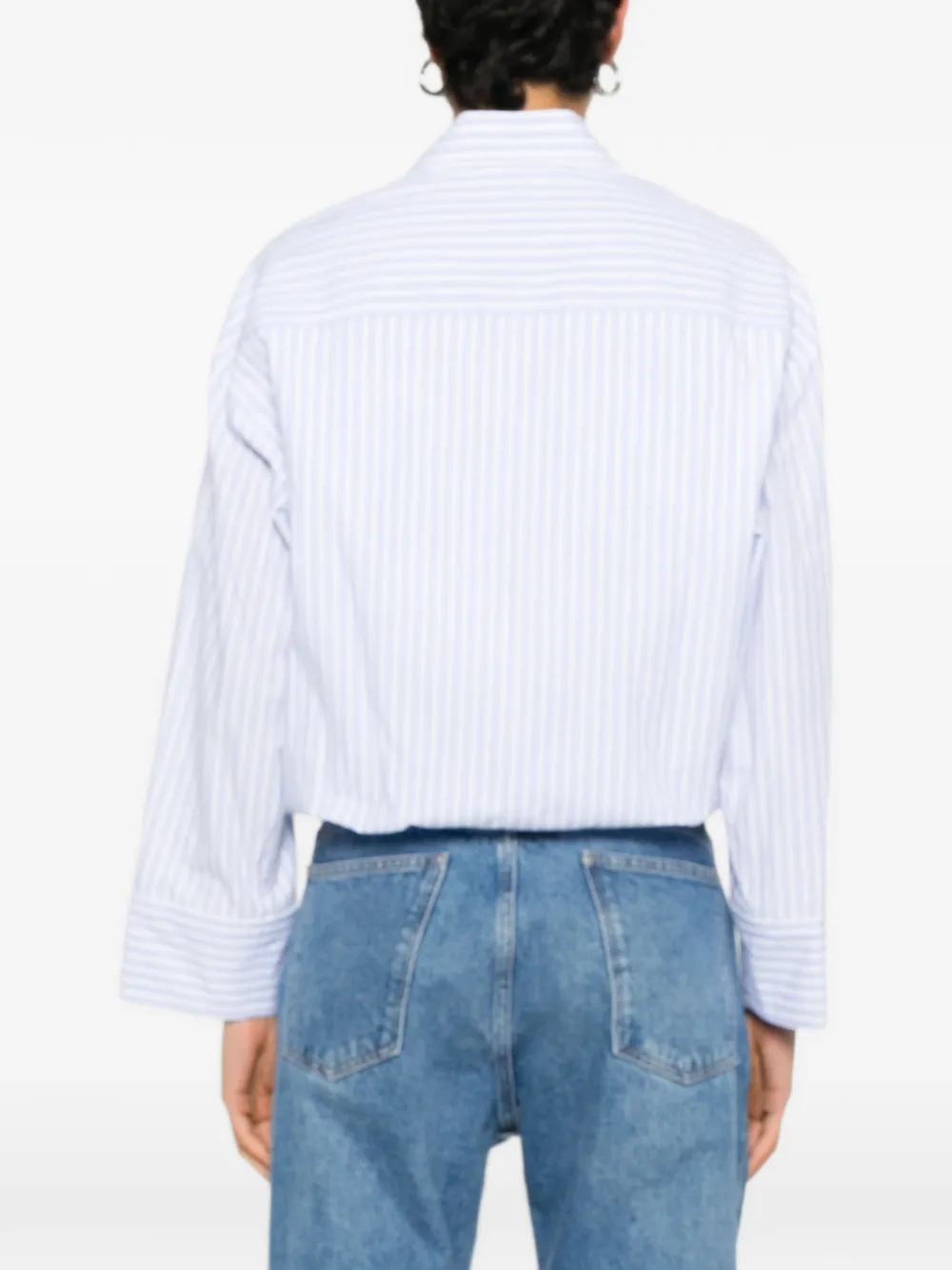 SANDRO Gestreepte blouse Wit