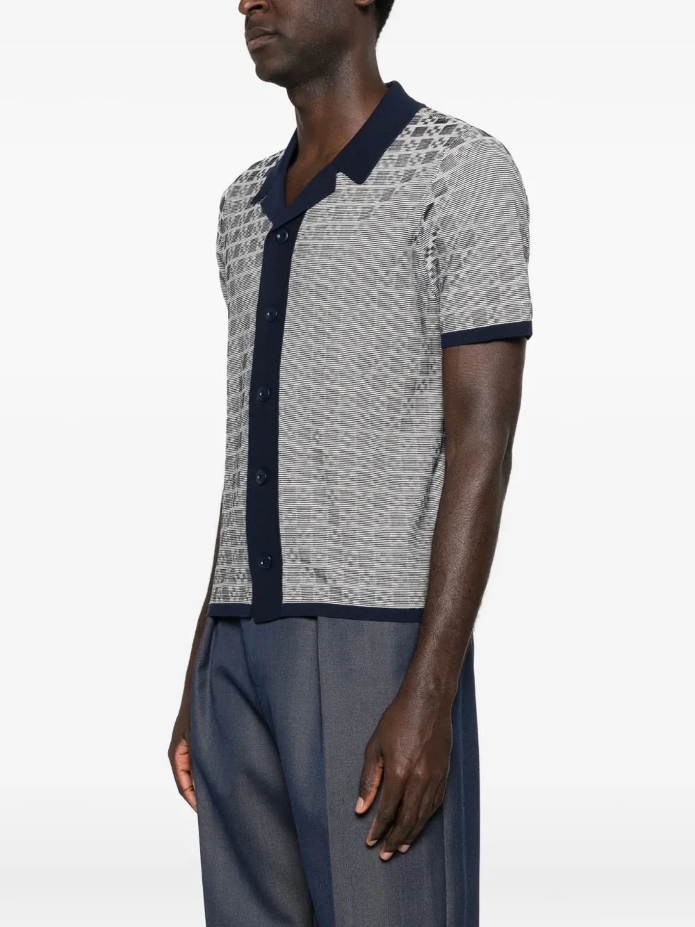 Sandro Patterned Buttoned Shirt - Grey 