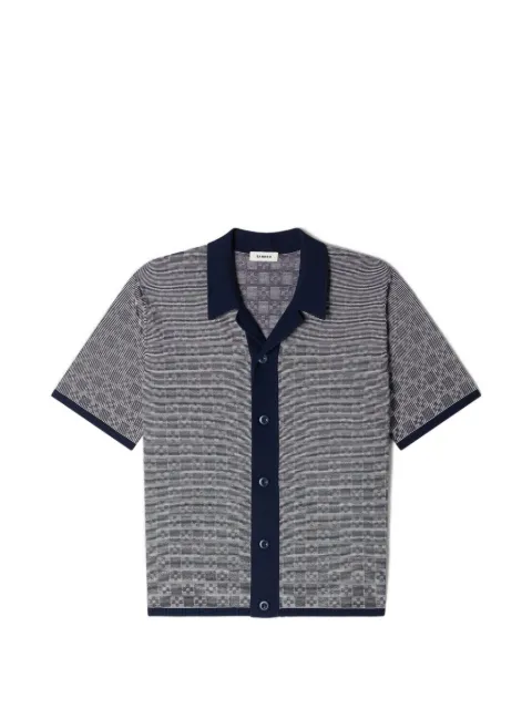SANDRO square cross jacquard shirt