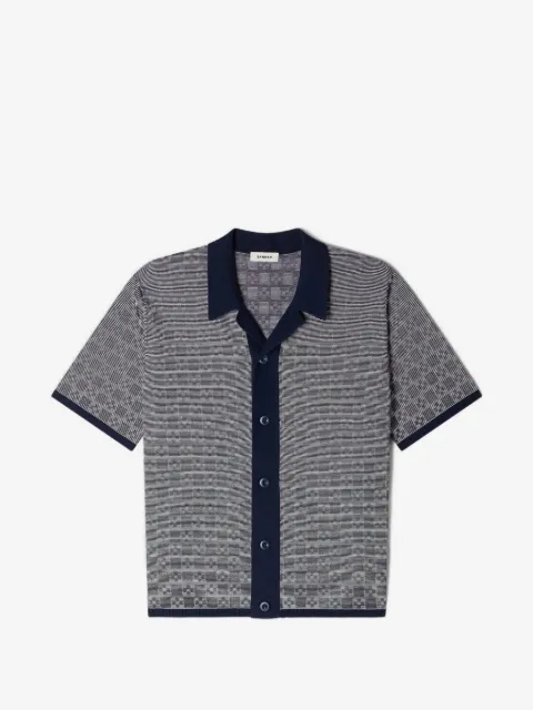 SANDRO square cross jacquard shirt