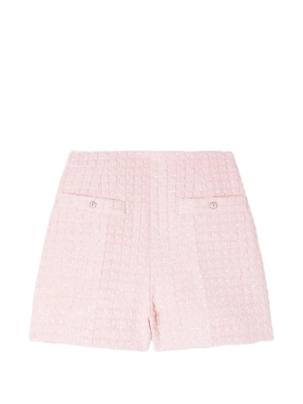 SANDRO Tweed-Shorts mit Pailletten - Rosa