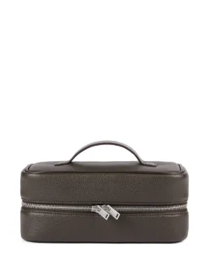 SANDRO toiletry bag in grained fabric