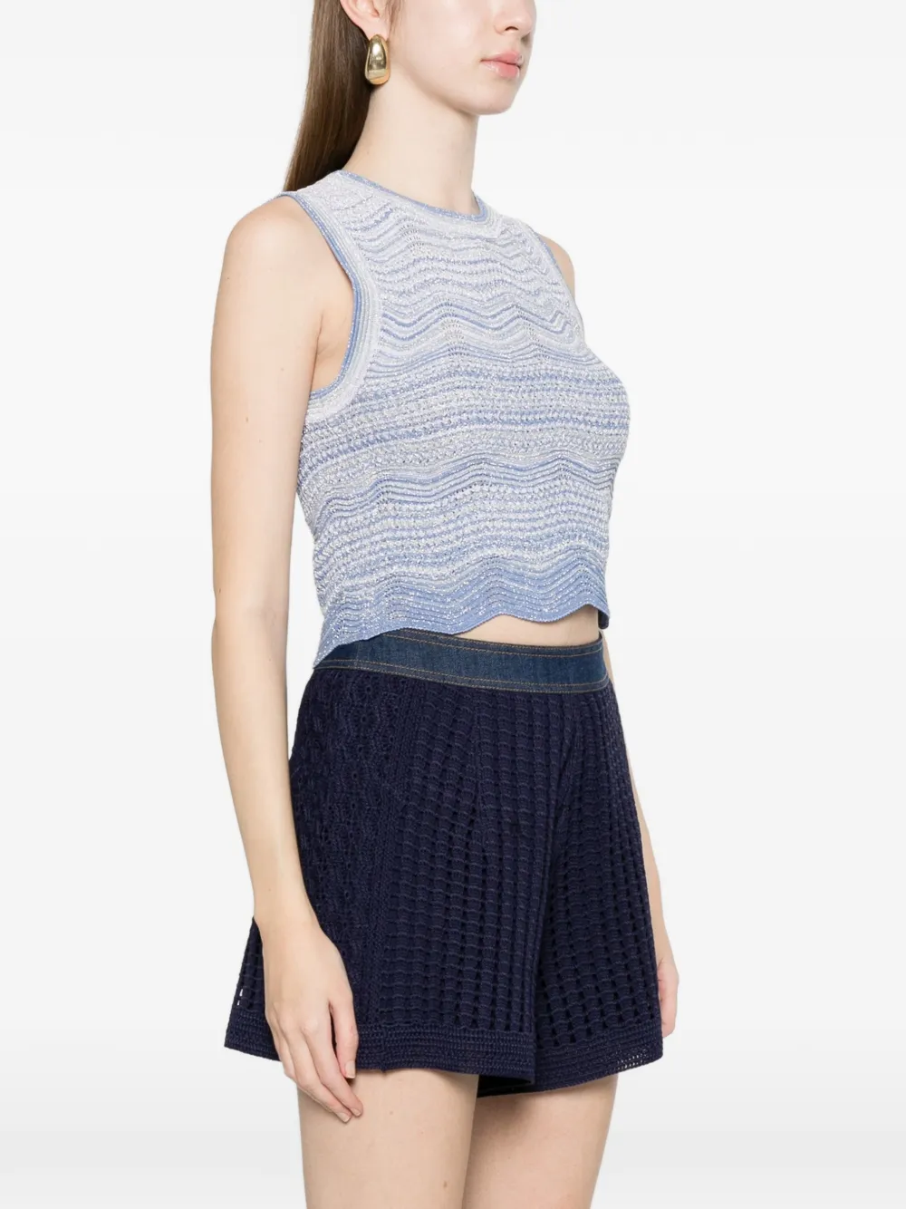  Sandro Sleeveless Top - Blue 