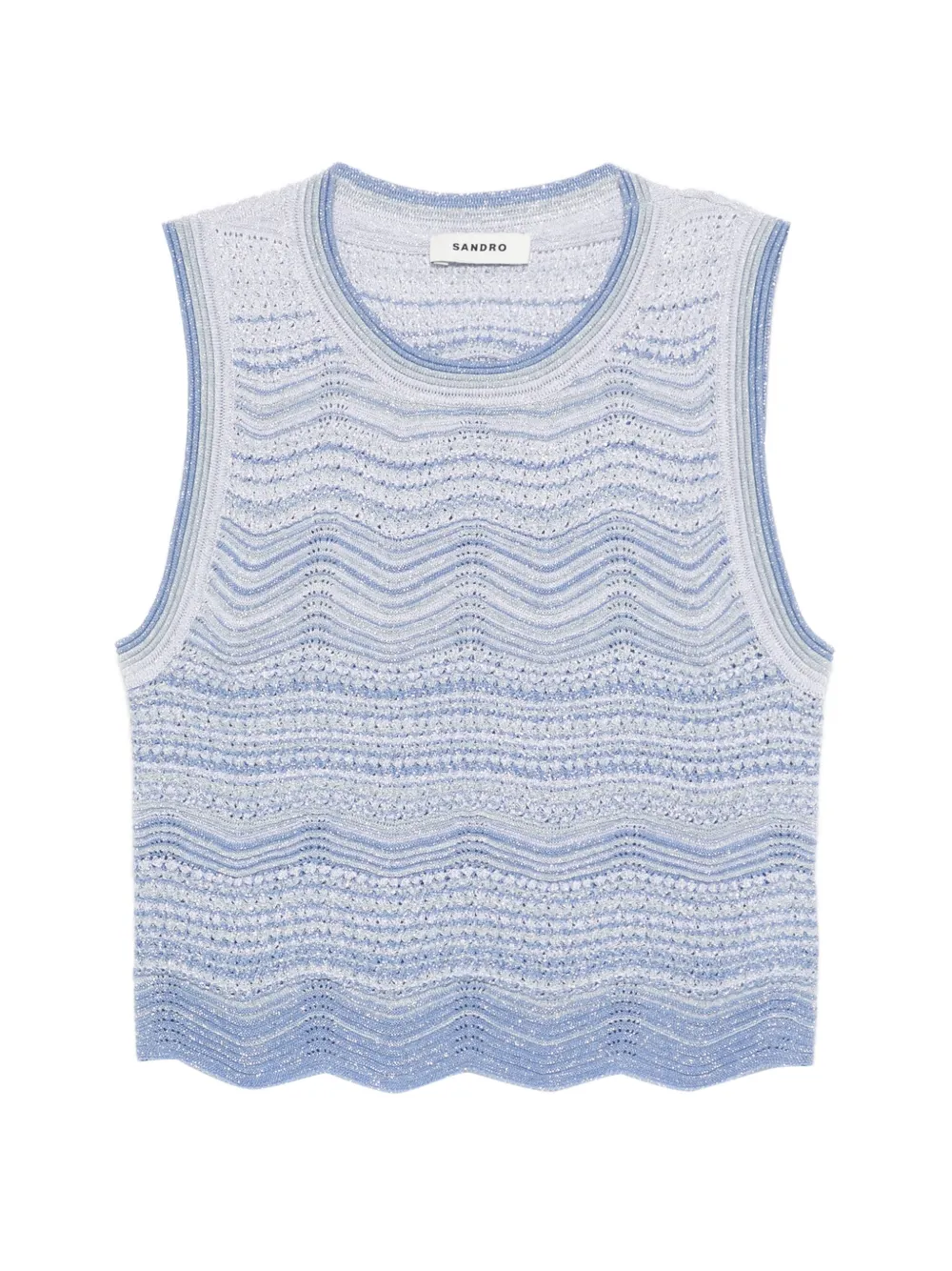 SANDRO Top smanicato - Blu
