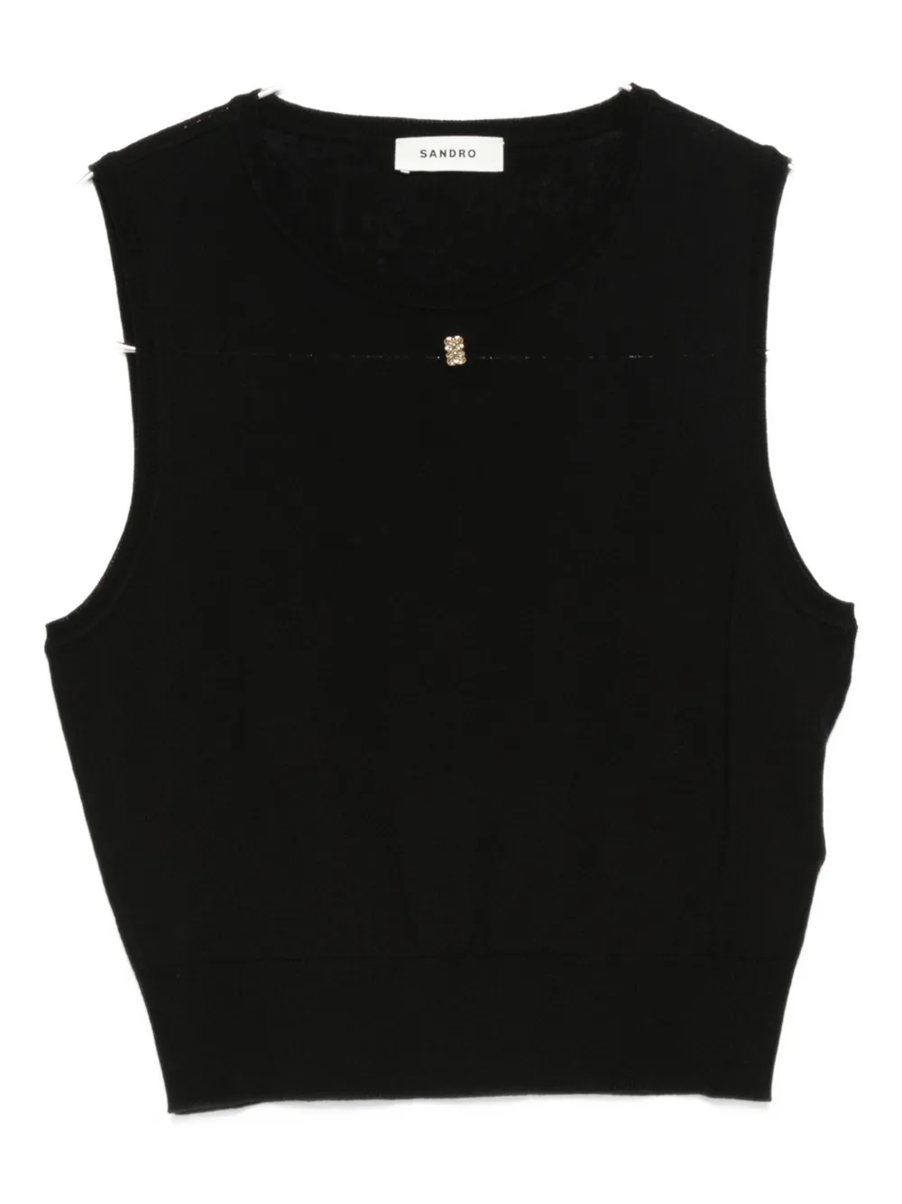 SANDRO Canotta girocollo - Nero