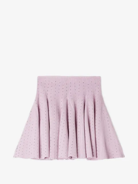 SANDRO mini rhinestone knit skirt