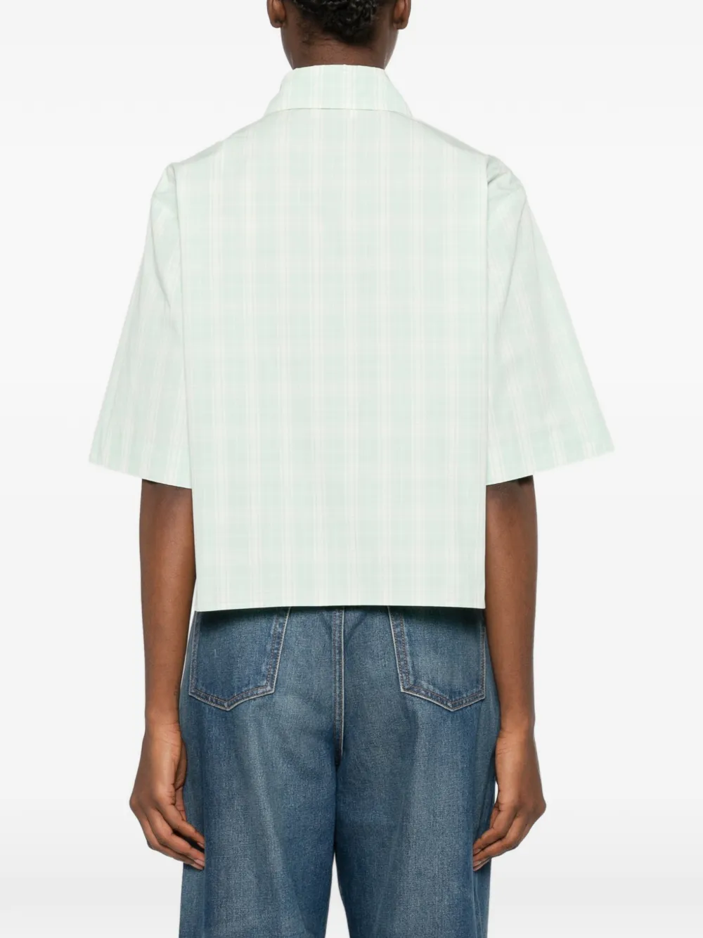 SANDRO Geruit blouse Groen