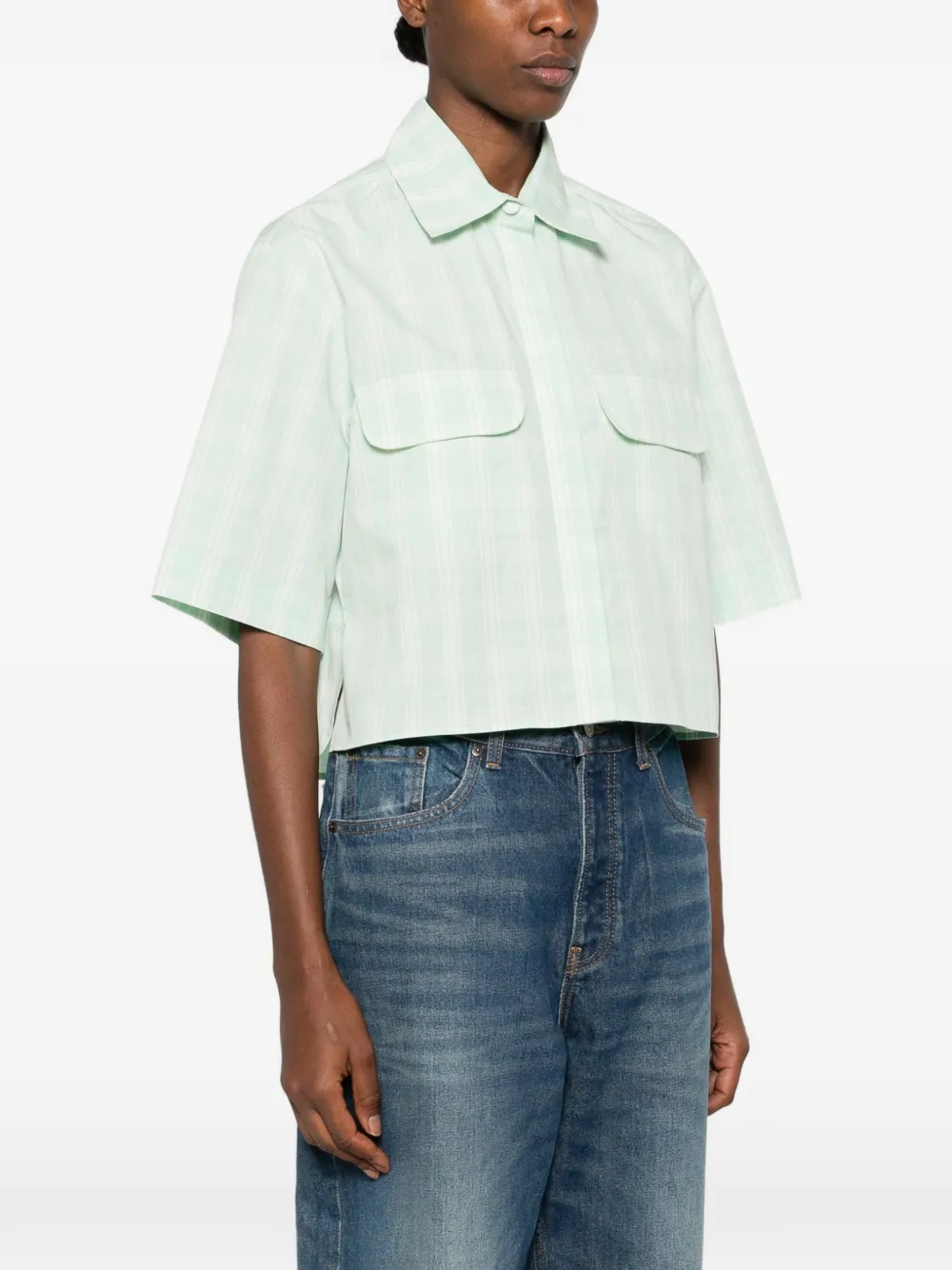  Sandro Checked Shirt - Green 