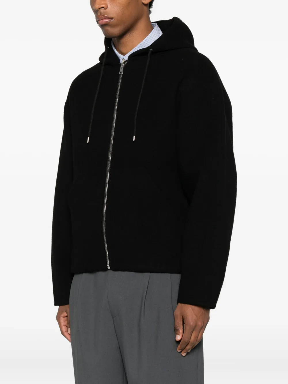  Sandro Hooded-neck Jacket - Black 