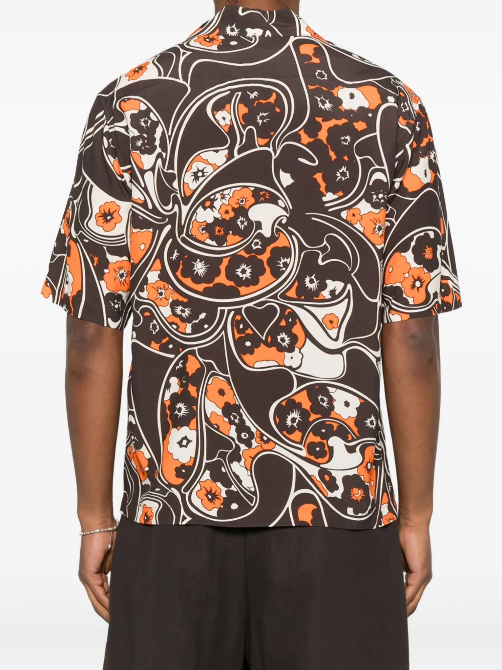 SANDRO Overhemd met bloemen patroon Bruin