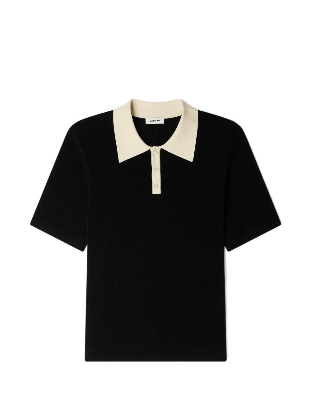 SANDRO Polo a maniche corte - Nero