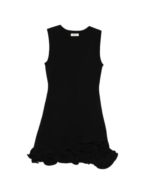 SANDRO ruffle knitted mini dress