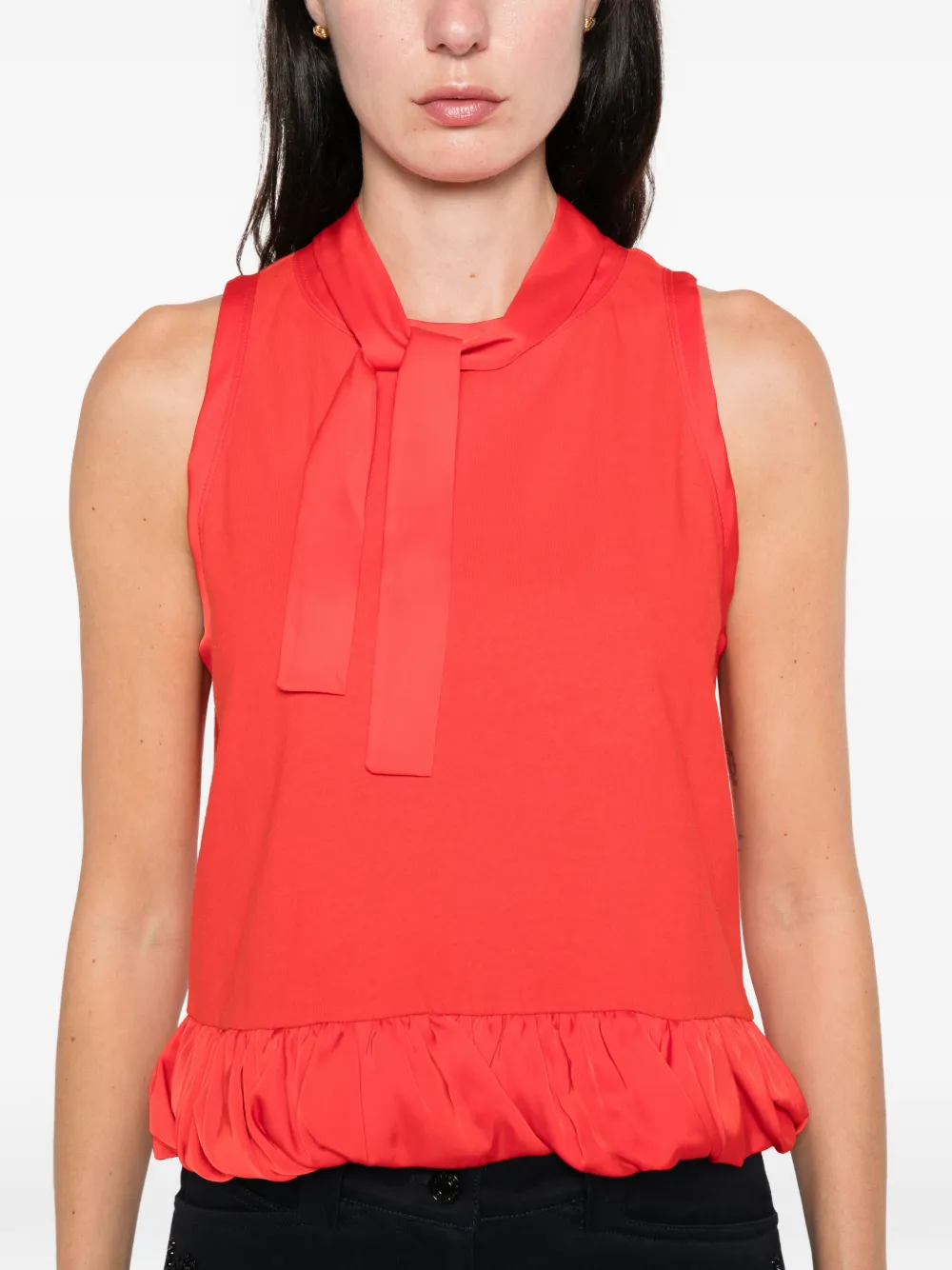 Ruffled Crew Neck Top