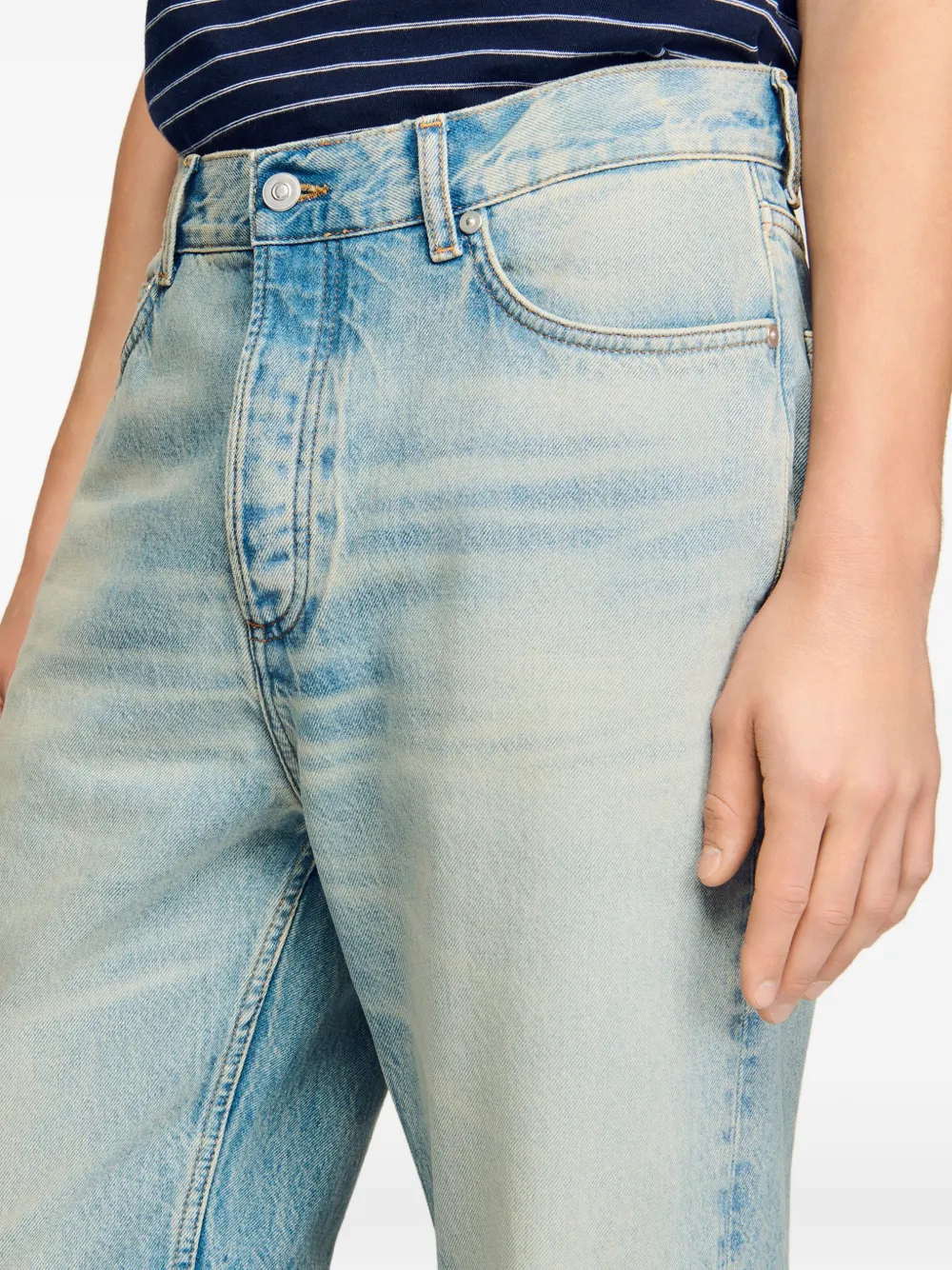 SANDRO Jeans met wijde pijpen en vervaagd effect Blauw
