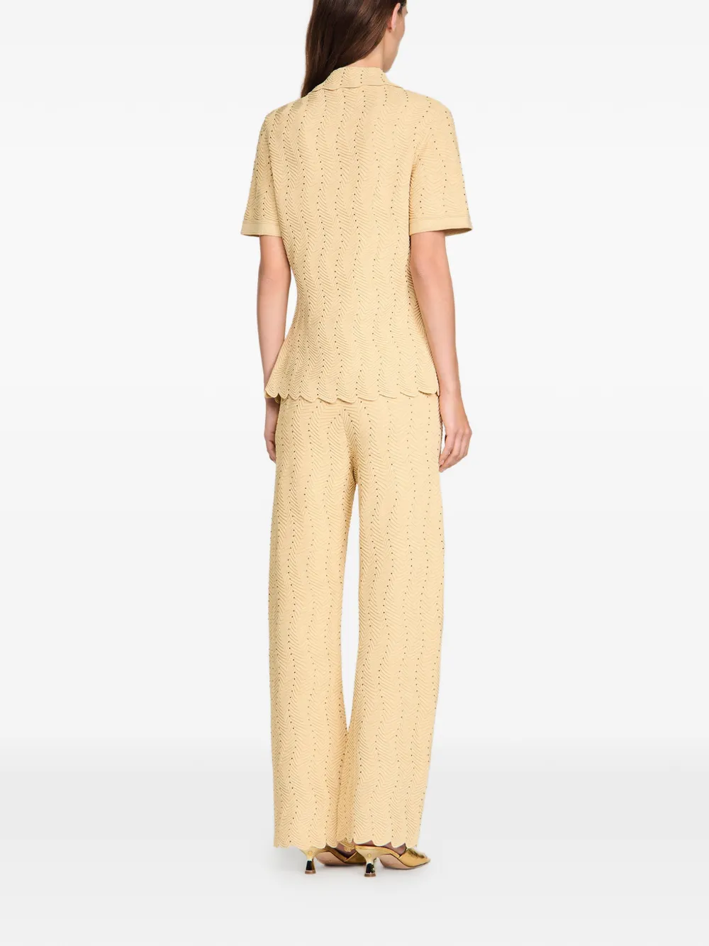  Sandro Zigzag-pattern Cardigan - Neutrals 