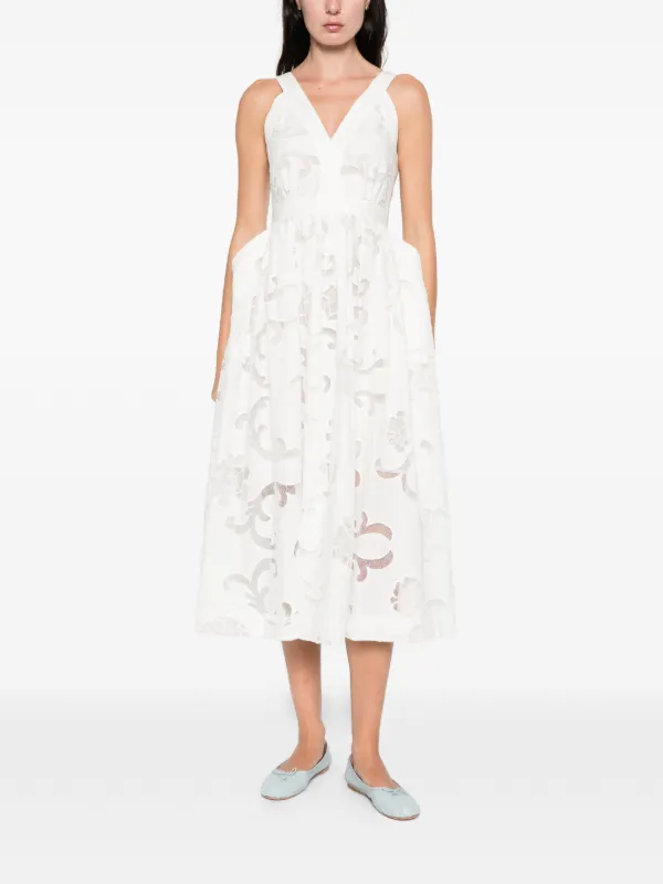 sandro white midi dress Sandro Sleeveless Floral Lace Maxi dress