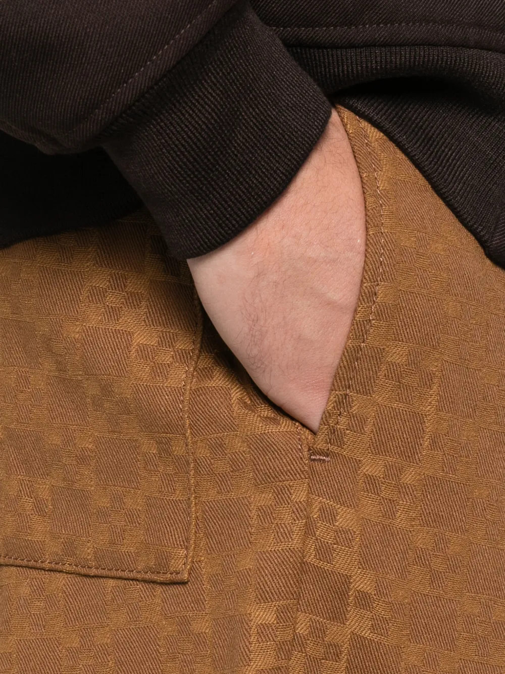 SANDRO Jeans met wijde pijpen en patroon Bruin