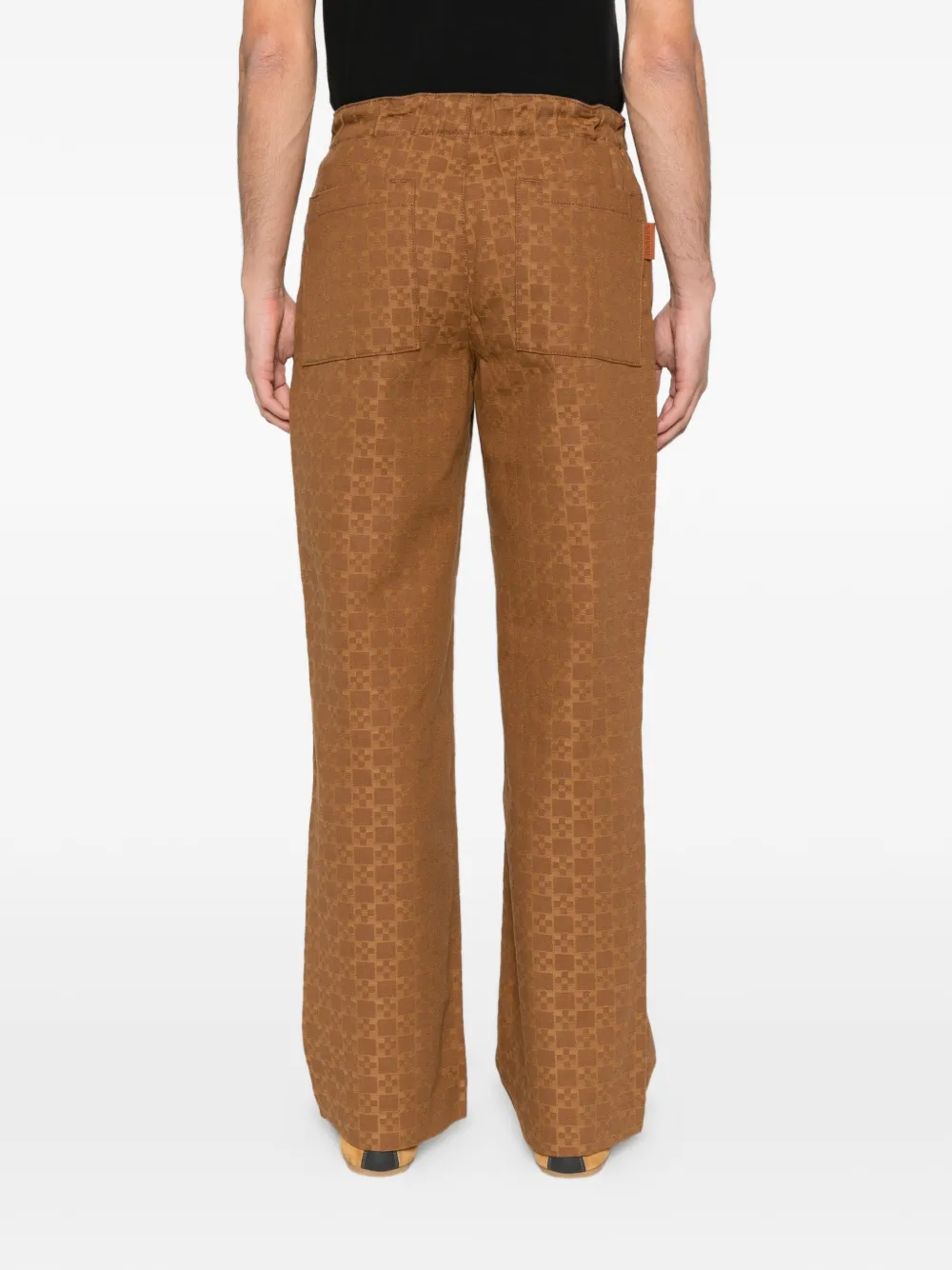 SANDRO Jeans met wijde pijpen en patroon Bruin