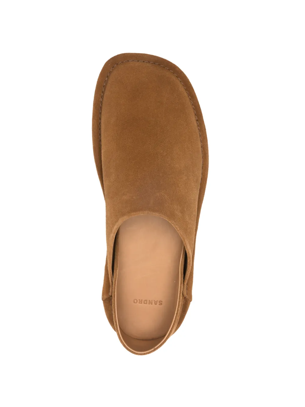 SANDRO Suède loafers Bruin