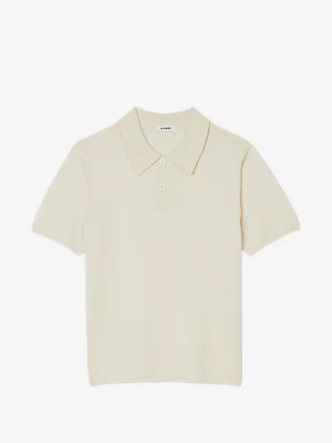 SANDRO short-sleeve knitted polo shirt