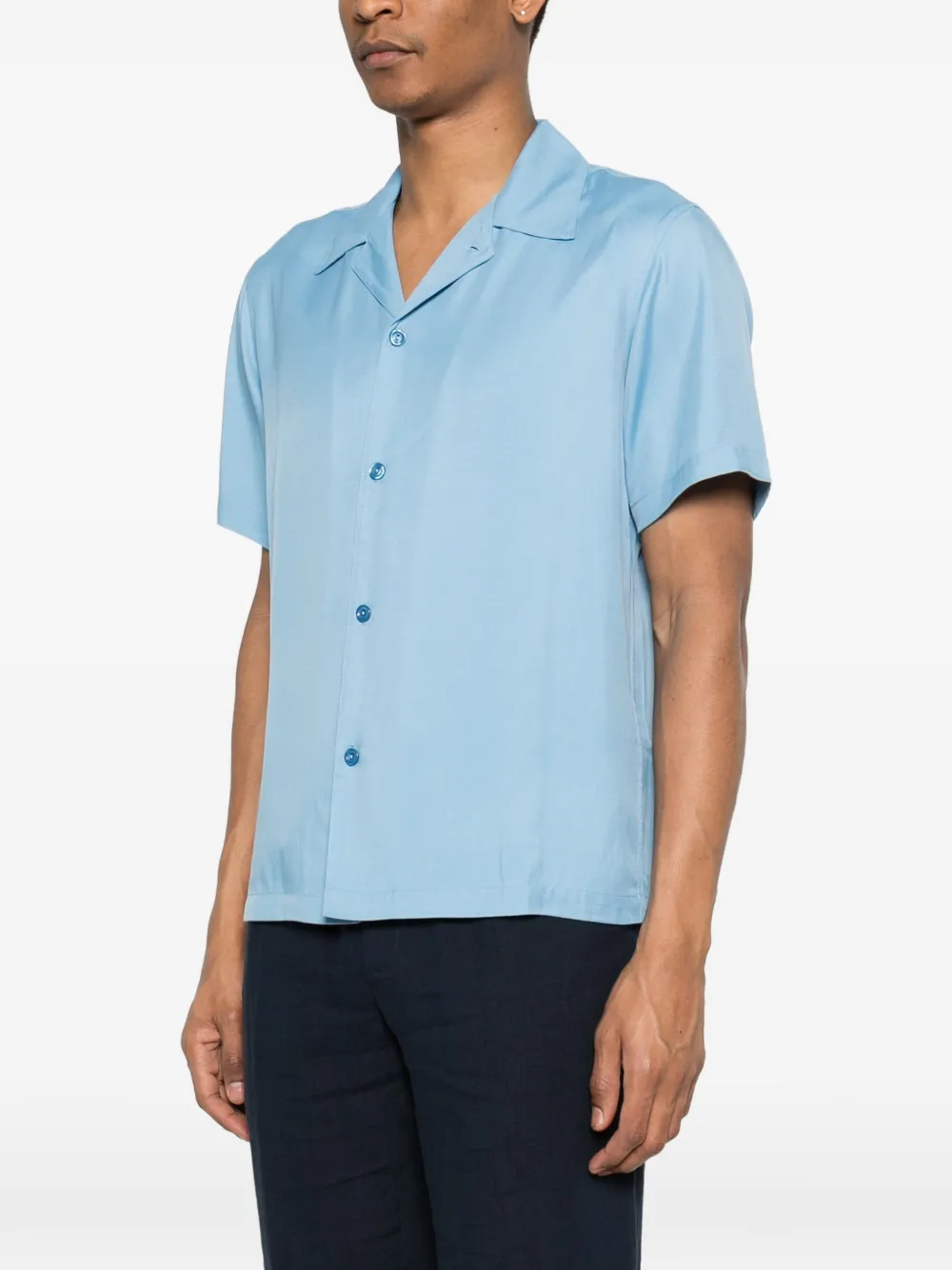  Sandro Buttoned Sky Blue Shirt 