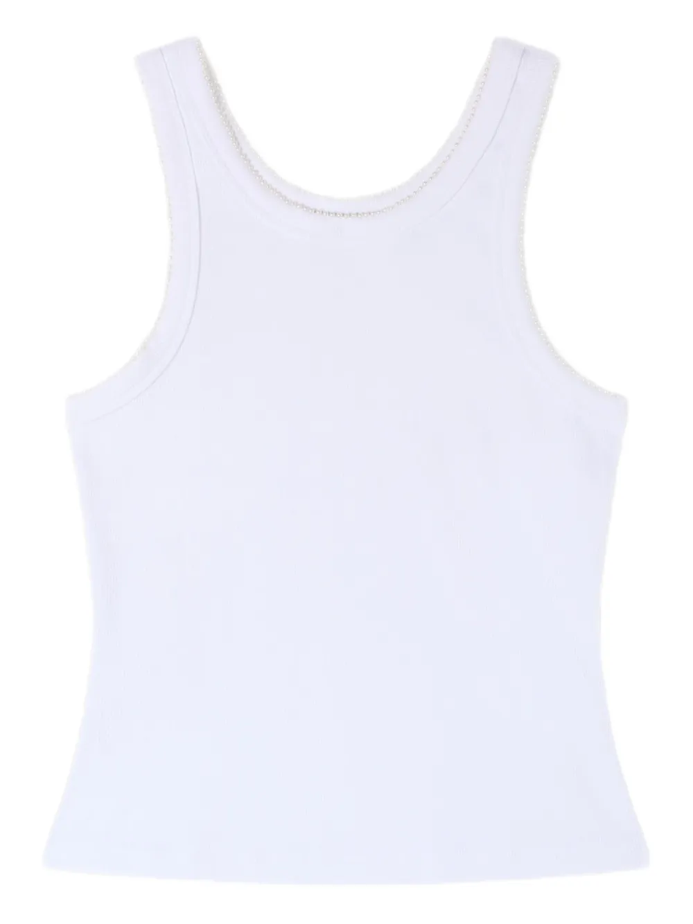 SANDRO ribbed beaded top - Weiß