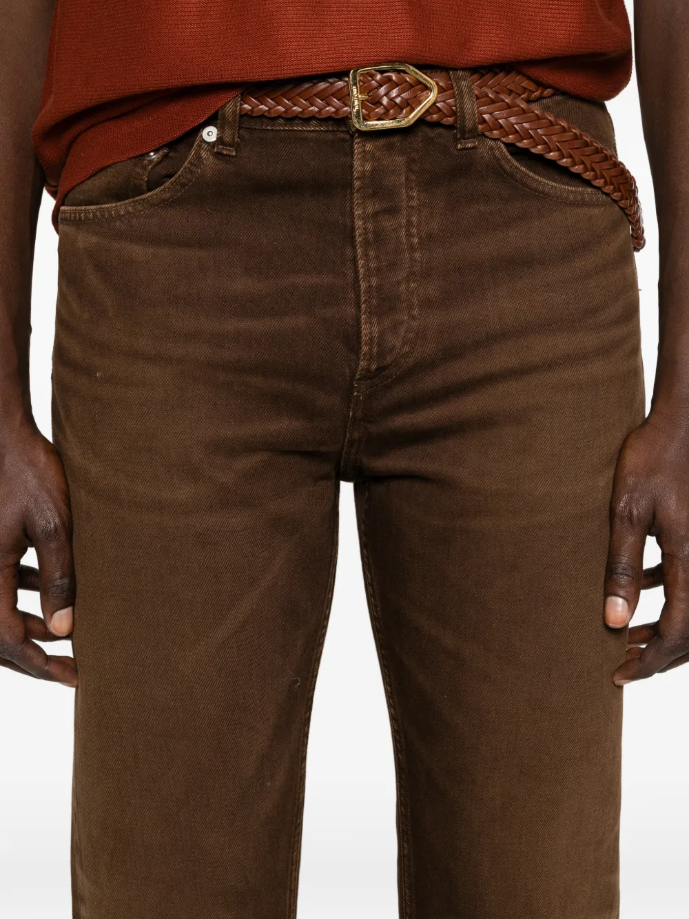 SANDRO Jeans met vijf zakken Bruin