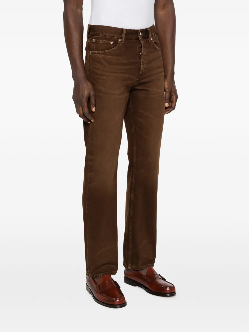 SANDRO Jeans met vijf zakken Bruin