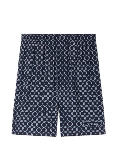 SANDRO link print flowy shorts
