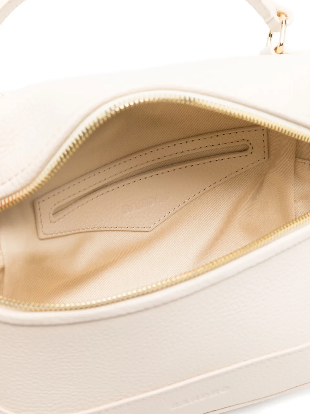 Grained Leather Zip-Fastening Tote Bag