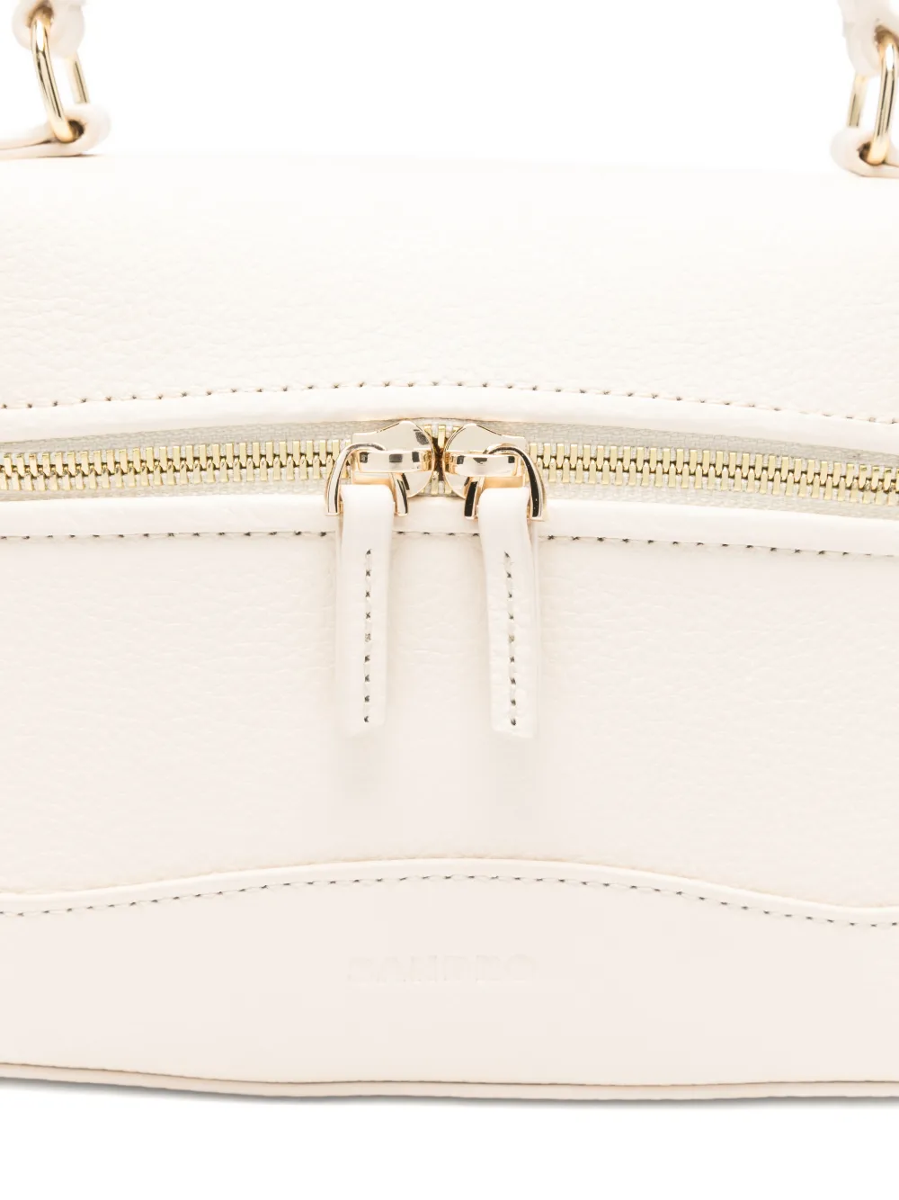 Grained Leather Zip-Fastening Tote Bag