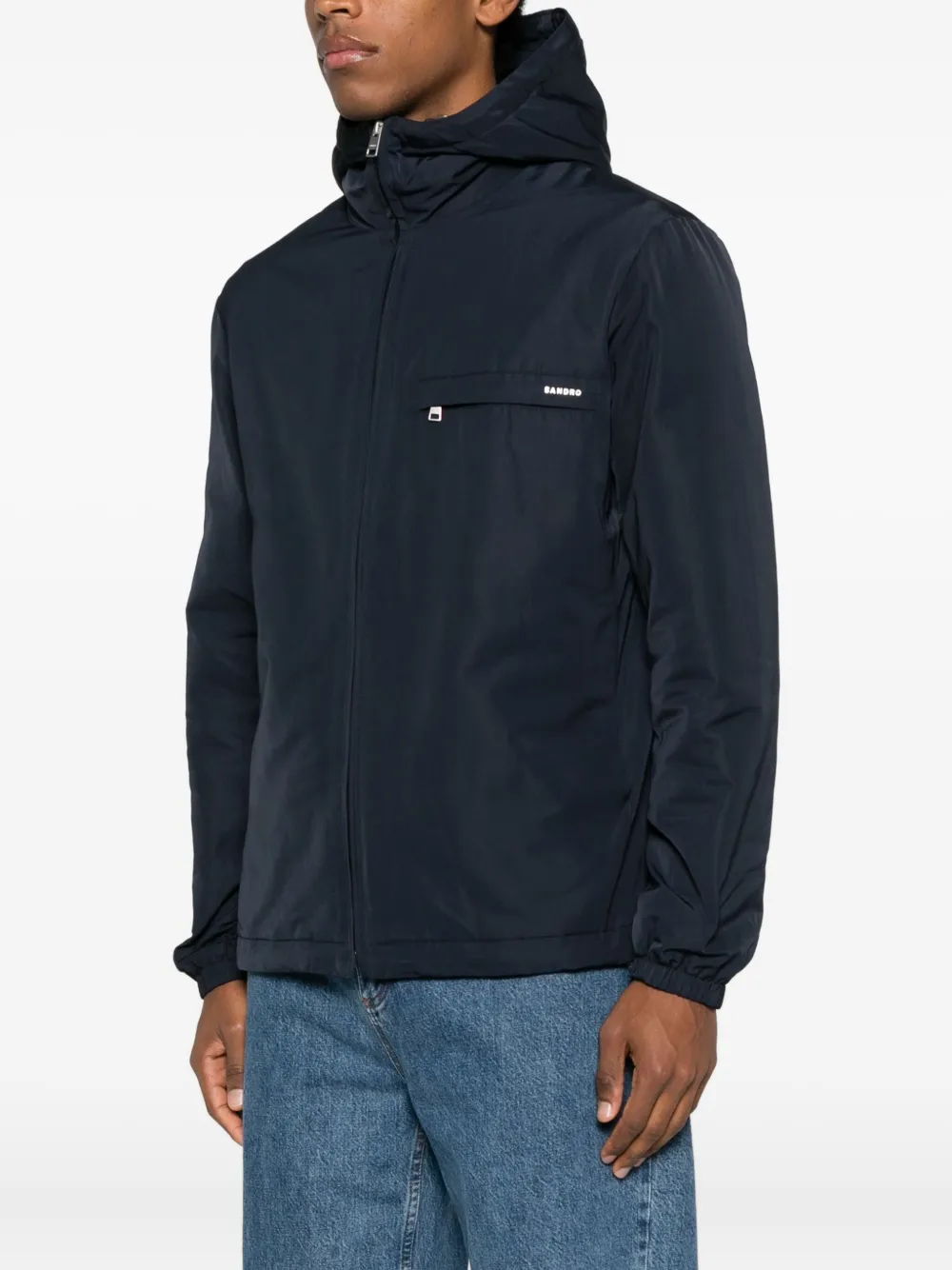  Sandro Logo-detail Padded Jacket - Blue 
