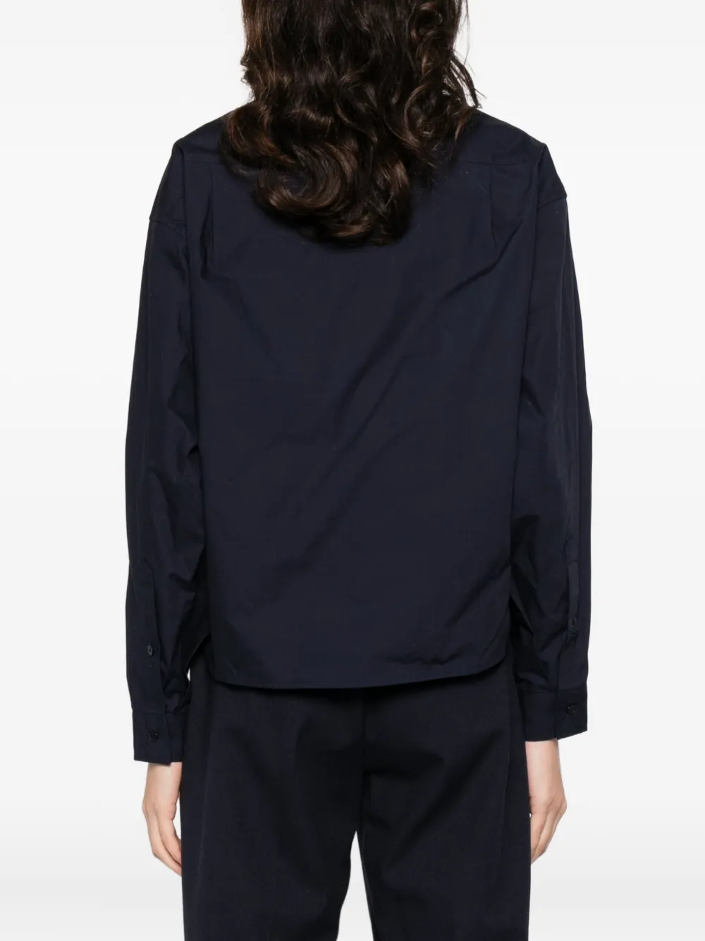 SANDRO Blouse met geborduurde bloemen Blauw