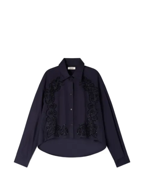 SANDRO floral embroidered shirt
