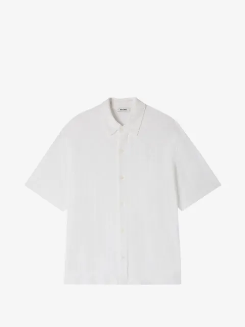 SANDRO square cross cotton jacquard shirt