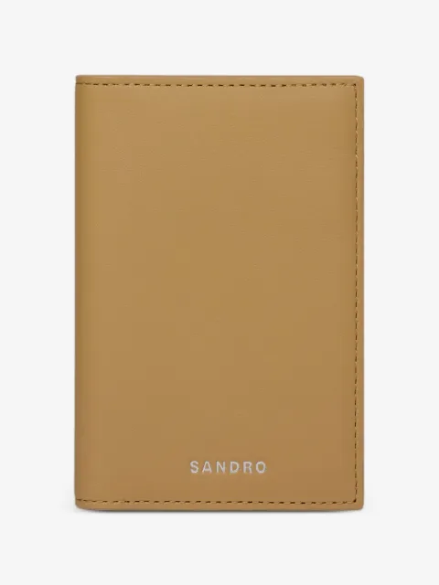SANDRO grained leather card holder