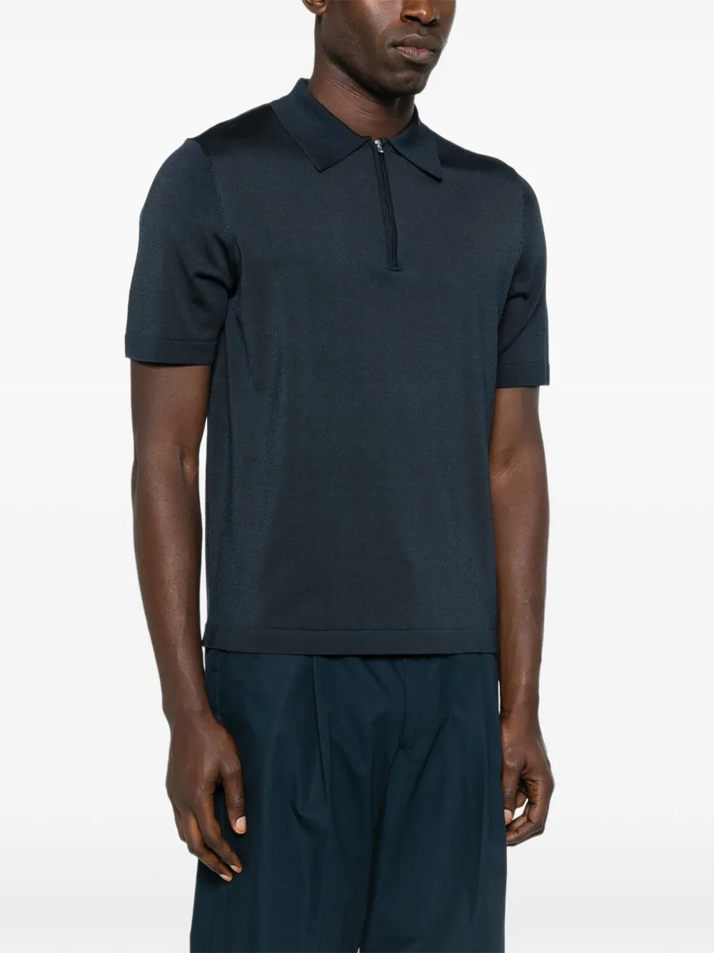 SANDRO Poloshirt met rits Blauw