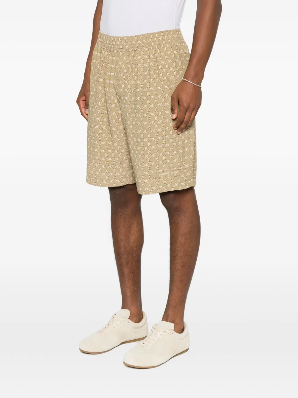  Sandro Geometric-pattern Short - Neutrals 