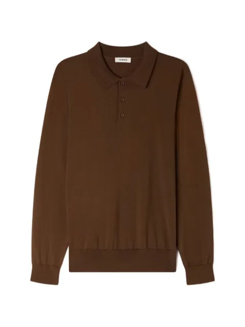 SANDRO button long-sleeve polo shirt
