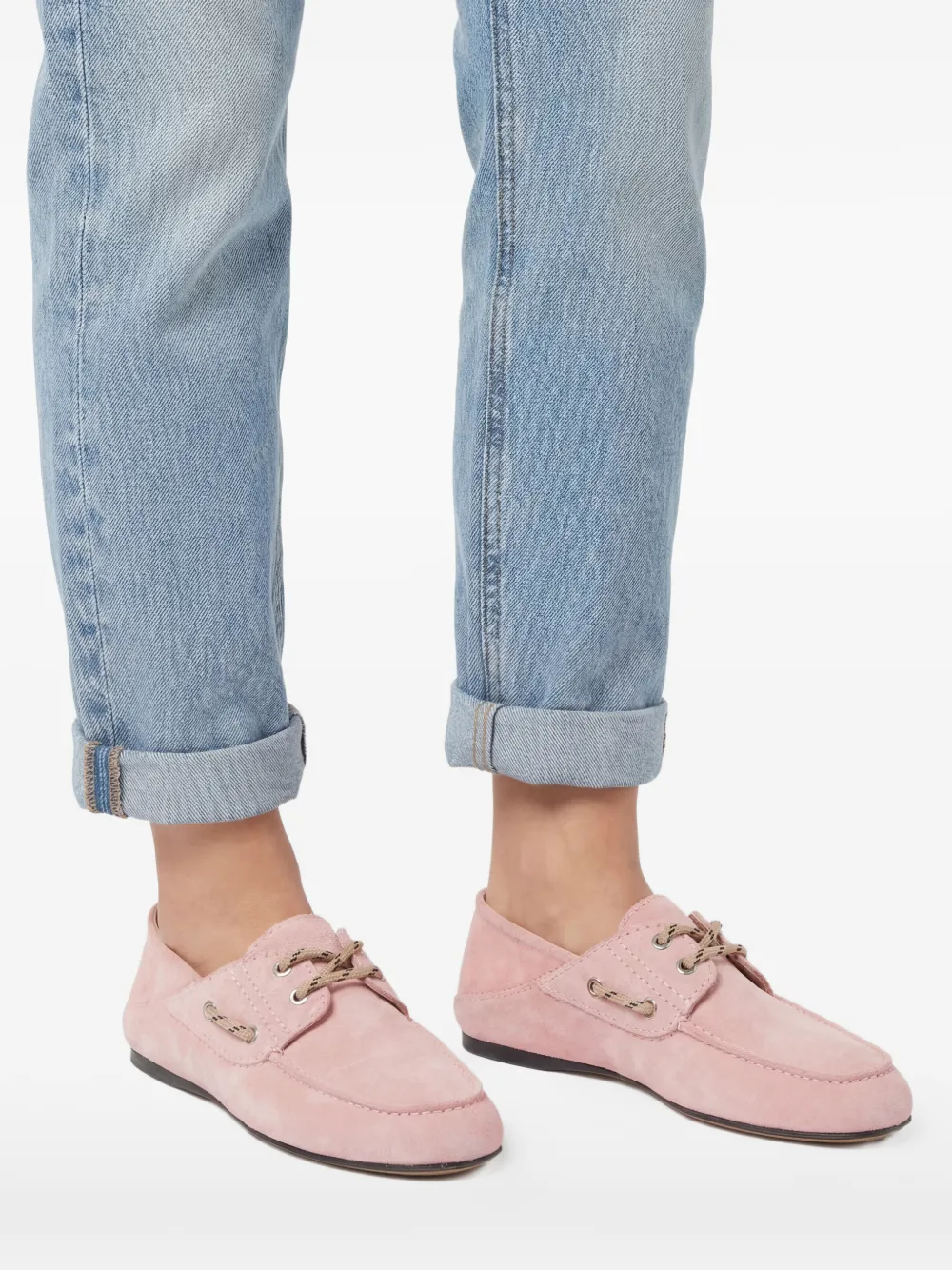 SANDRO Leren loafers Roze
