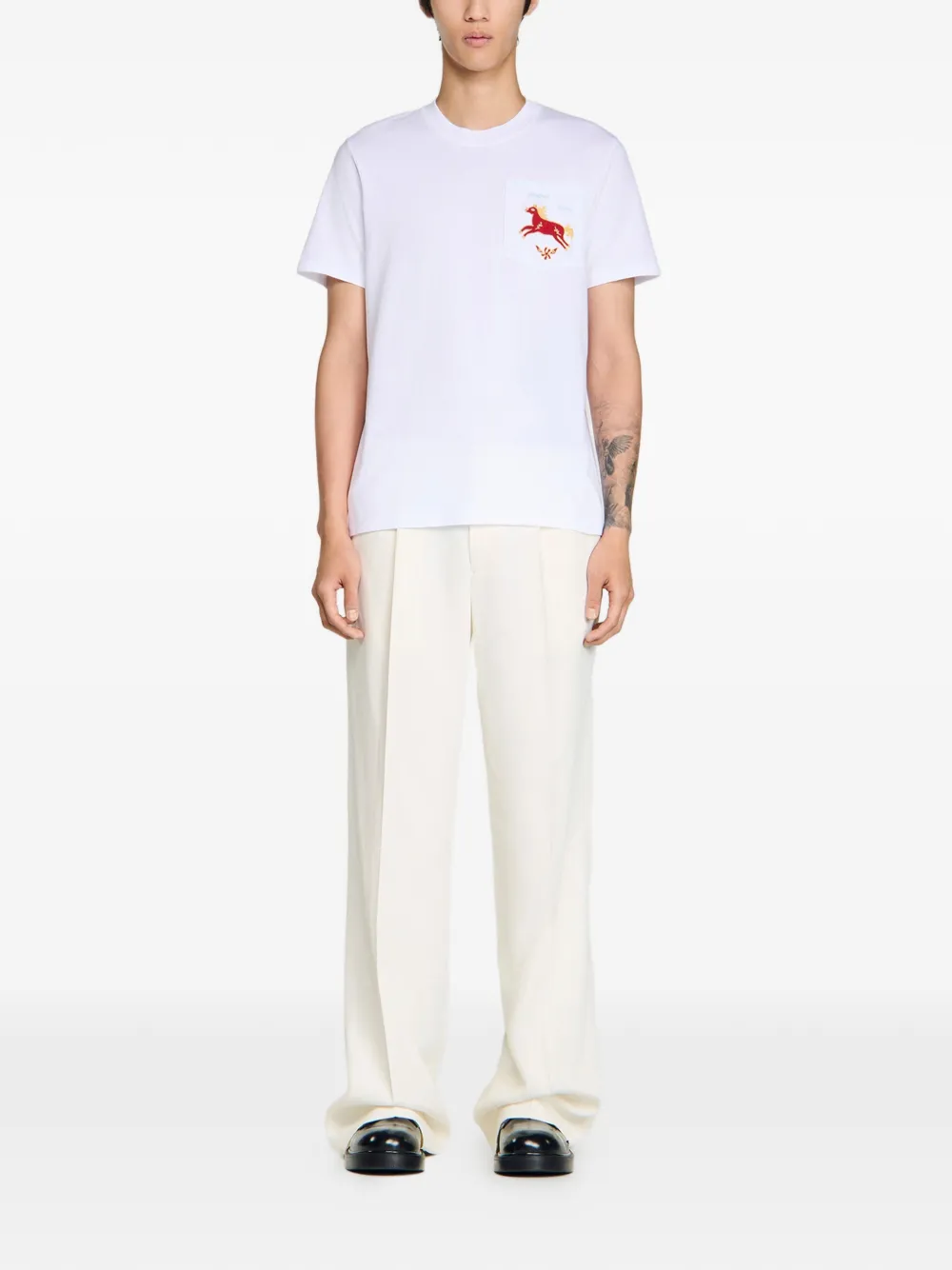 SANDRO playera bordada con bolsillo en el pecho | Playeras | Image 2