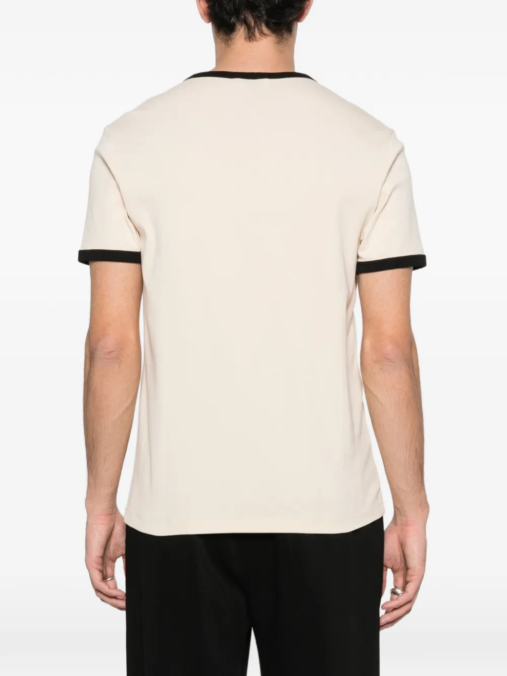 SANDRO T-shirt met contrasterende afwerking Beige