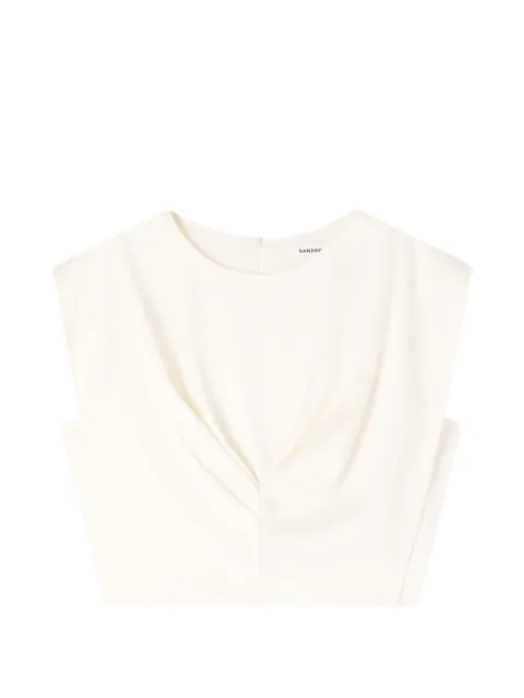 SANDRO top corto con efecto satinado