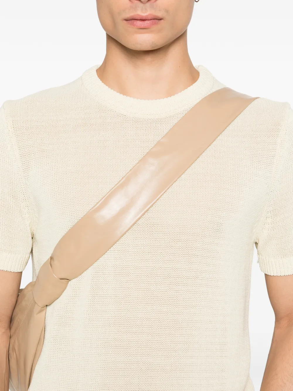SANDRO Fijngebreid T-shirt Beige