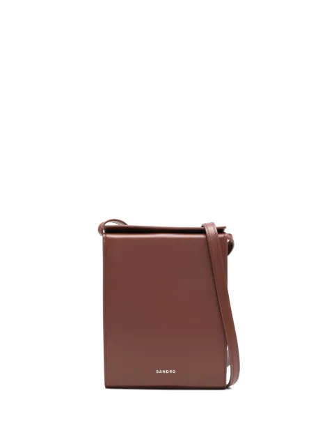 SANDRO leather clutch bag